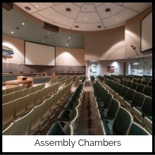 Photo of seats in Assembly Chambers