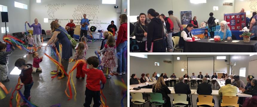 Photo collage of Mountain View Community Room